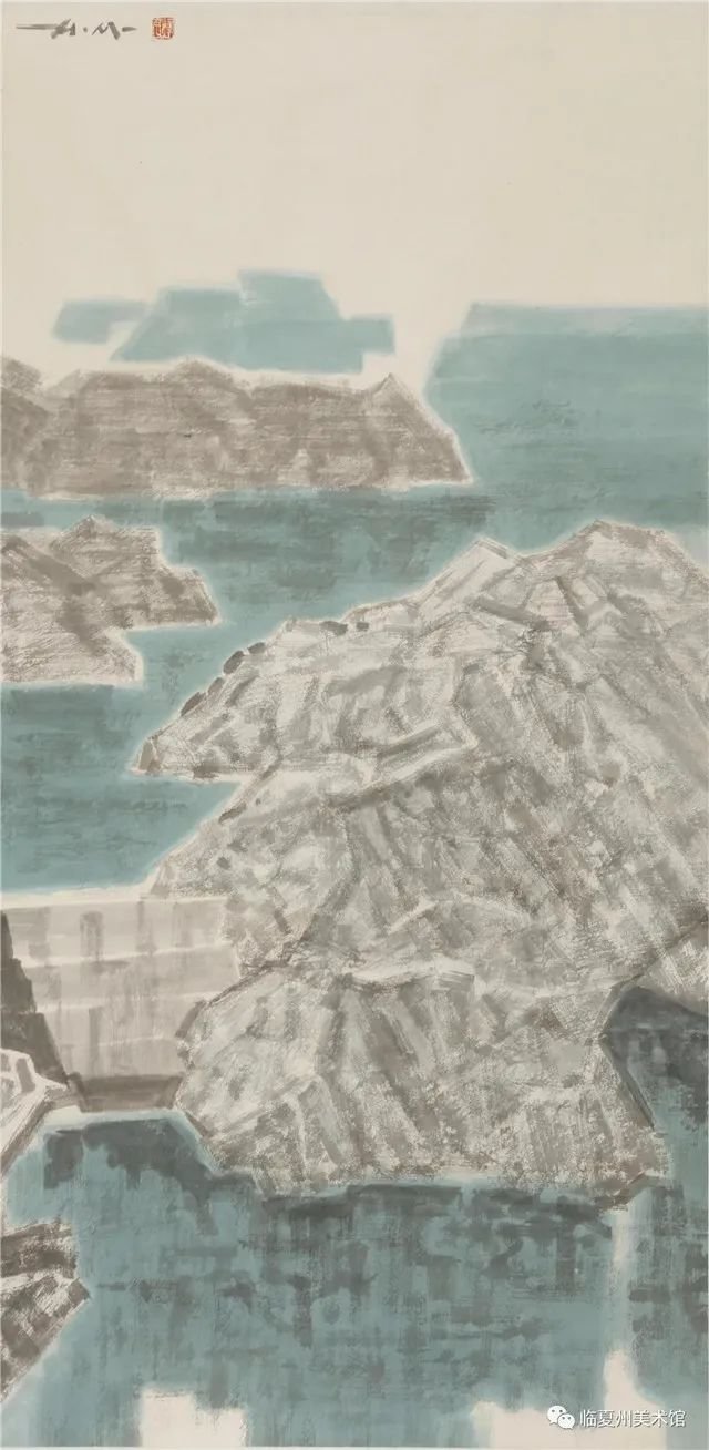 霍辉民 国画《高峡碧水》 兰州市