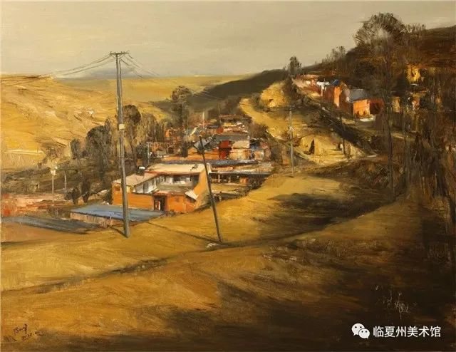 冯元卓 油画《家乡》 临夏州
