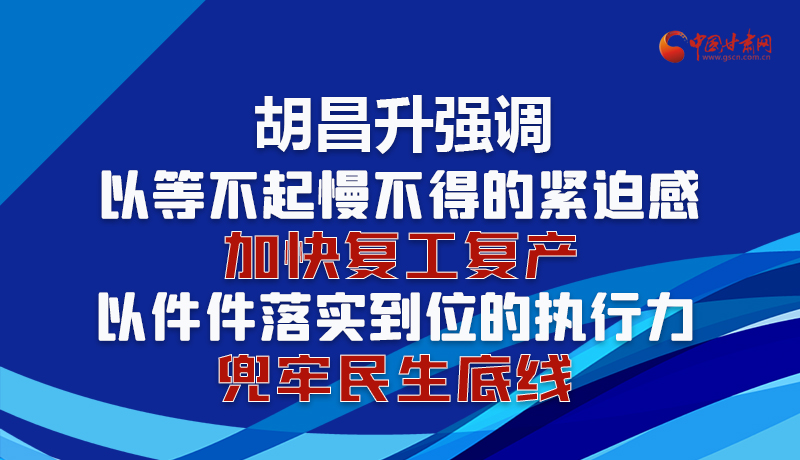 图解|胡昌升强调：以等不起慢不得的紧迫感加快复工复产 以件件落实到位的执行力兜牢民生底线