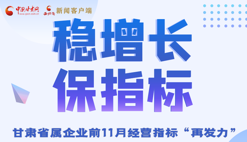 图解|稳增长 保指标 甘肃省属企业前11月经营指标“再发力”