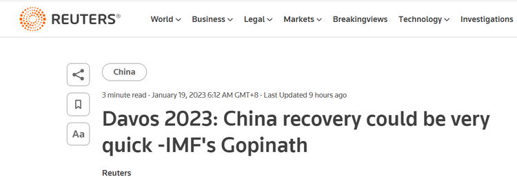 世界经济论坛聚焦中国:“激发全球增长的乐观情绪”_fororder_路透社1月19日