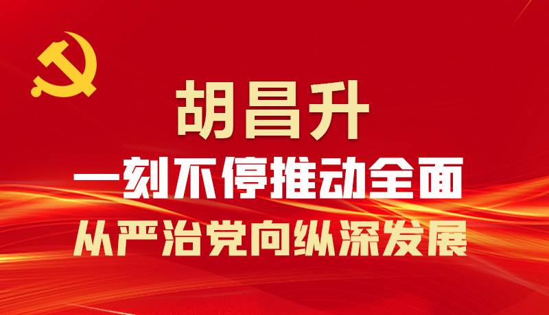 图解|胡昌升：一刻不停推动全面从严治党向纵深发展