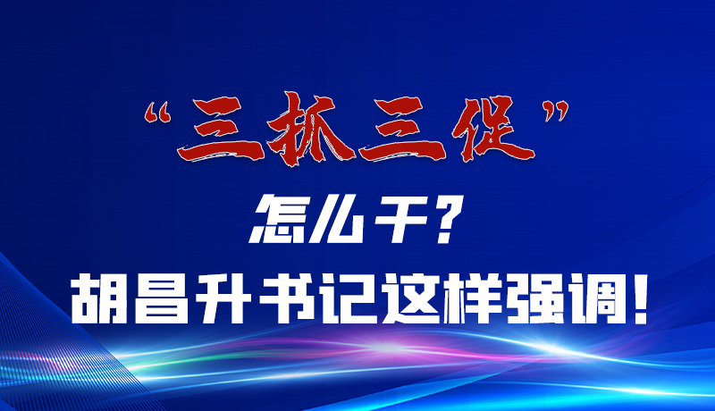 图解|“三抓三促”怎么干？胡昌升书记这样强调！