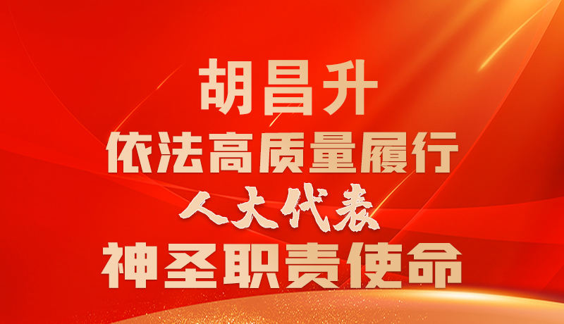 图解|胡昌升：依法高质量履行人大代表神圣职责使命