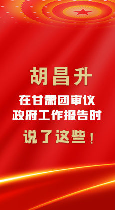 图解|胡昌升在甘肃团审议政府工作报告时说了这些！