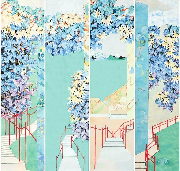 刘家峡畔〔中国画〕