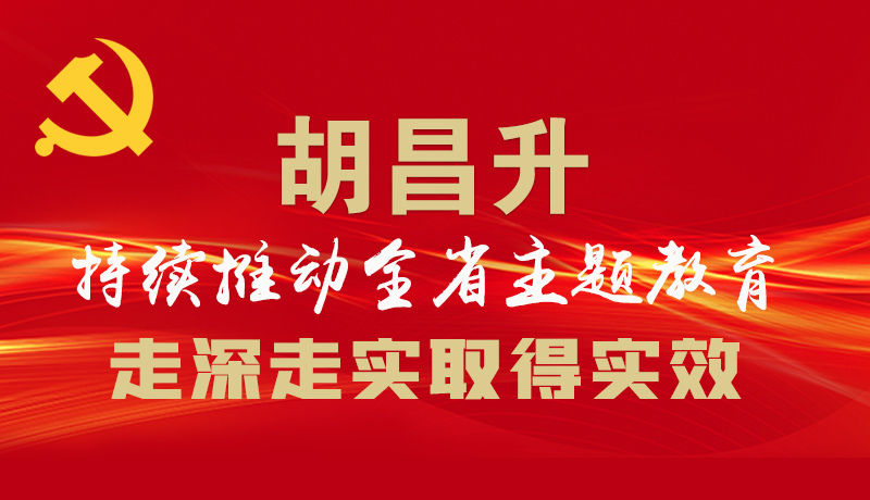 图解|胡昌升：持续推动全省主题教育走深走实取得实效