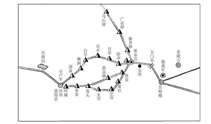 ▲唐代交通走向图。