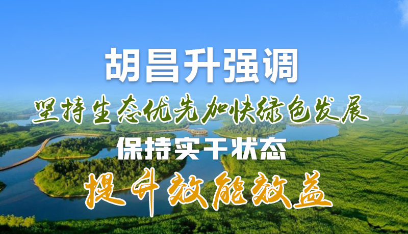 图解|胡昌升强调：坚持生态优先加快绿色发展 保持实干状态提升效能效益