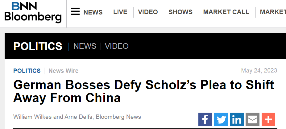 【中国那些事儿】德企巨头坚守中国：“对华脱钩”没有道理 划分阵营毫无益处