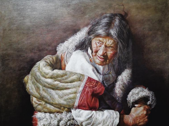 《守望》油画