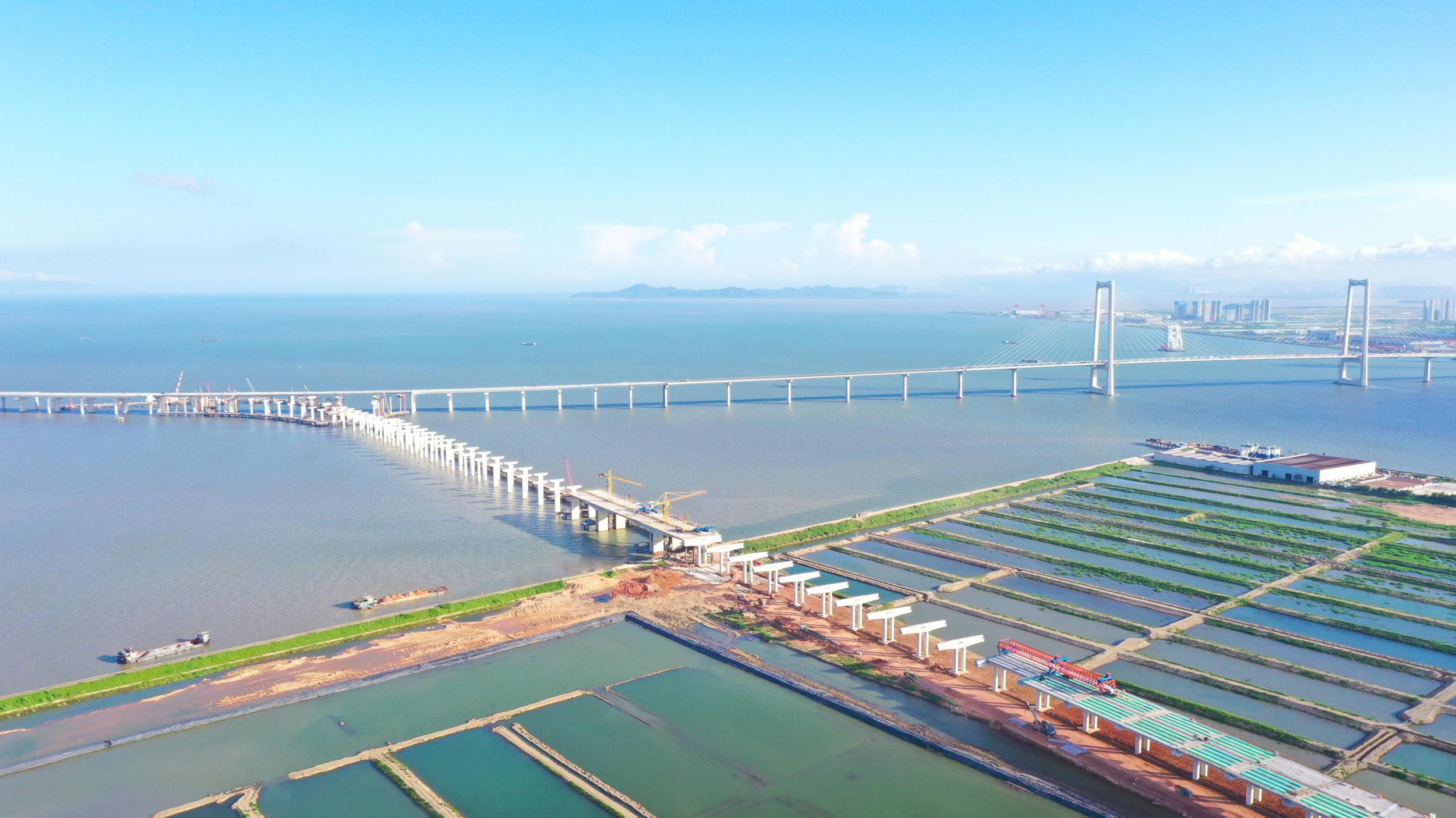 南中高速与深中通道正式跨海牵手。图片来源:广州交投集团