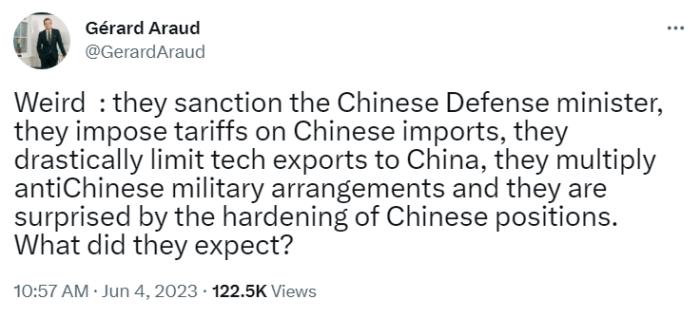 法国前驻美大使发推：如此对待中国，美国到底想要什么？｜世界观