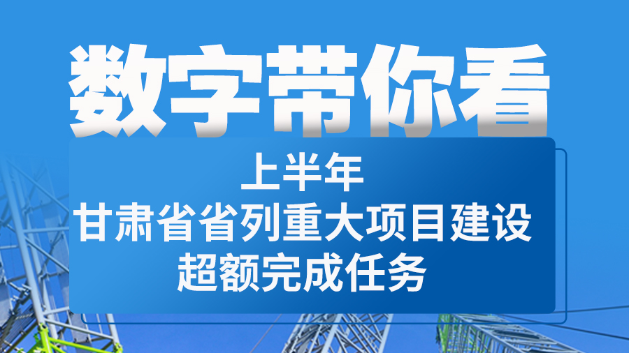 微海報|數字帶你看！上半年甘肅省省列重大項目建設超額完成任務