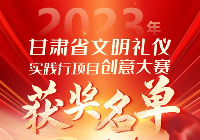 “全民学礼·人人代言”2023年甘肃省文明礼仪实践行项目创意大赛获奖名单