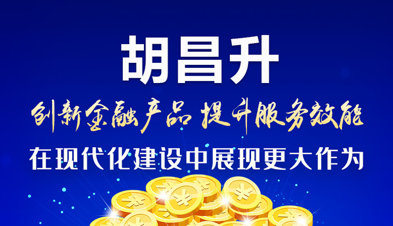 图解|胡昌升：创新金融产品 提升服务效能 在现代化建设中展现更大作为