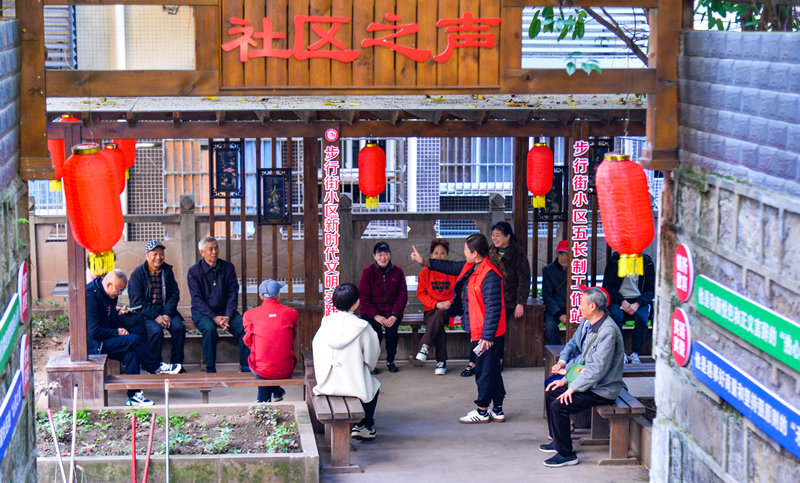 双河口街道螺蛳包社区,“五长”共商共治小区。付作侨摄
