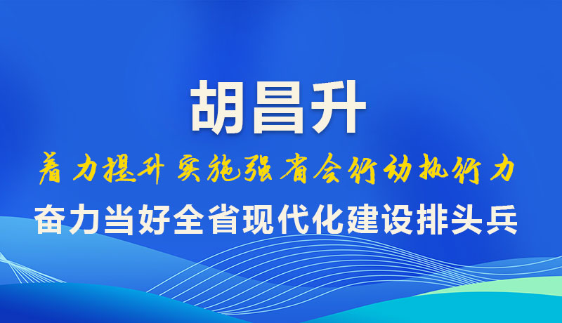 图解|胡昌升：着力提升实施强省会行动执行力 奋力当好全省现代化建设排头兵