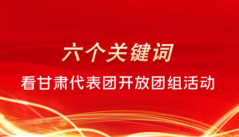 海报|六个关键词，来看甘肃代表团开放日大家最关心啥 