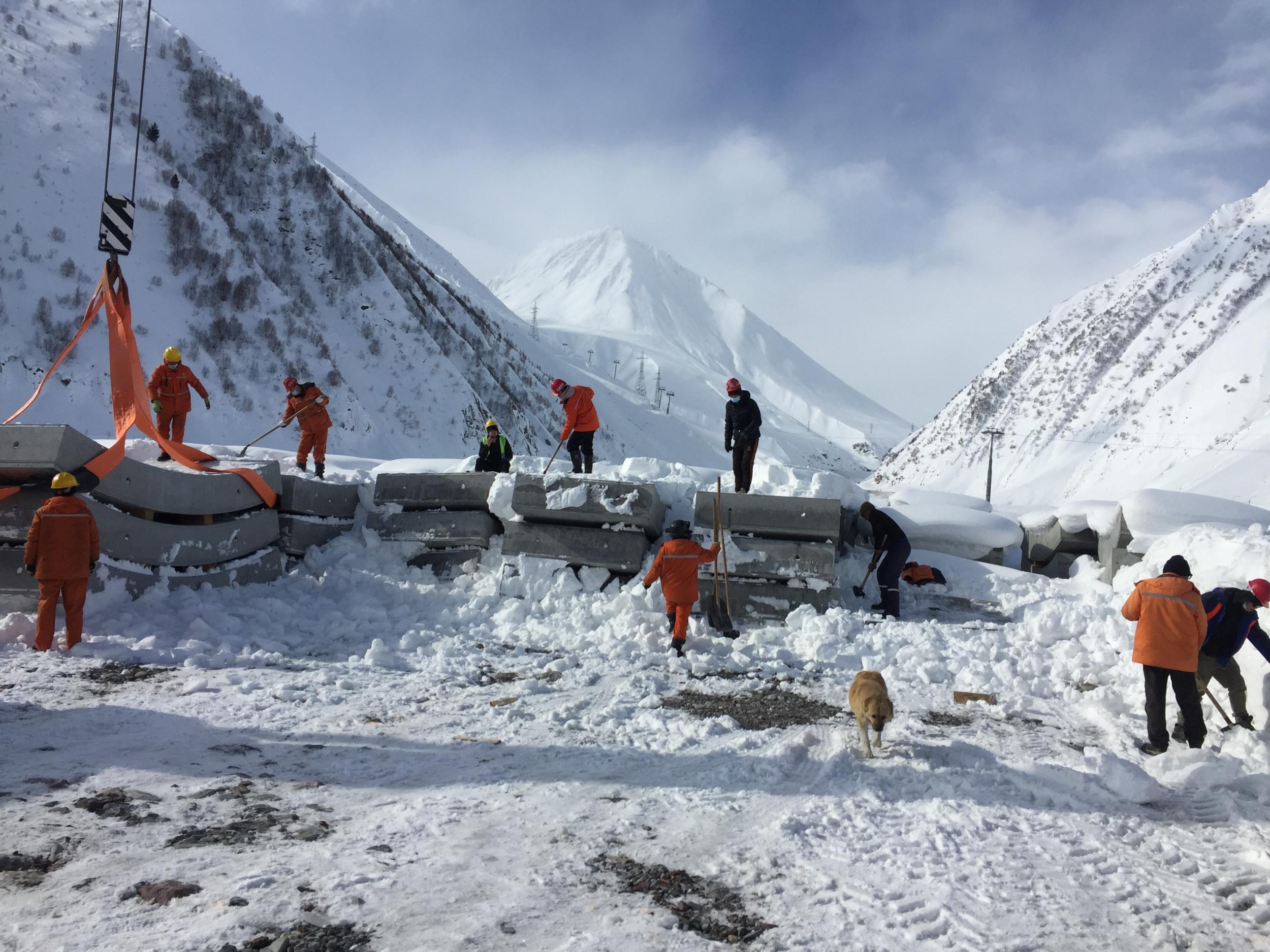 位于高加索山南麓古多里山中的施工场地。中铁隧道局格鲁吉亚KK公路隧道项目部供图