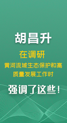 图解|胡昌升在调研黄河流域生态保护和高质量发展工作时强调了这些！