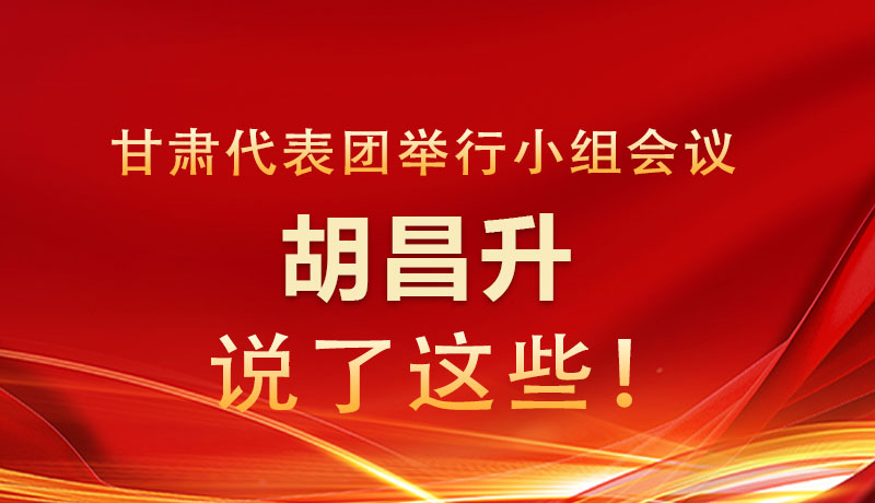 图解|甘肃代表团举行小组会议 胡昌升说了这些！