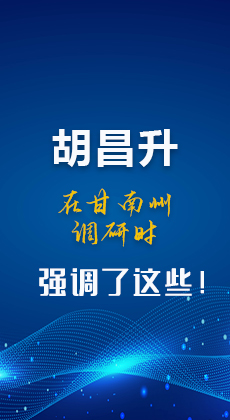 图解|胡昌升在甘南州调研时强调了这些！