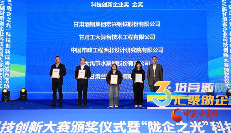 第三届甘肃省企业科技创新大赛颁奖典礼举行