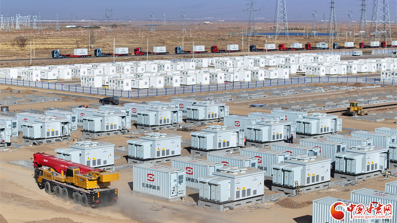 陇拍客丨民乐:储能电站项目建设正酣