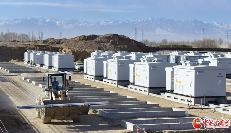 陇拍客丨民乐：储能电站项目建设正酣