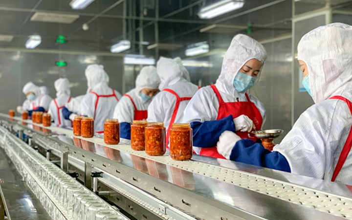 位于遵义市的辣椒加工生产线。遵义市农业农村局供图