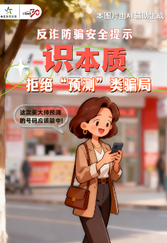 【理性购彩】反诈防骗安全提示（1）：“识”本质 拒绝“预测类”骗局