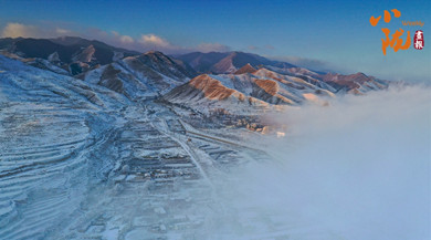 雪落景泰：一幅铺展的山水墨韵