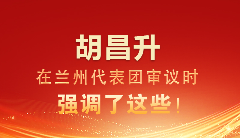 【聚焦2026甘肃两会】胡昌升在兰州代表团审议时强调了这些！