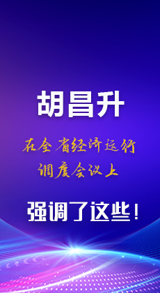 图解|胡昌升在全省经济运行调度会议上强调了这些！