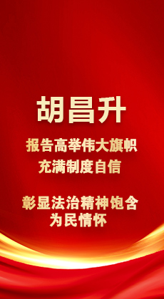 图解|胡昌升：报告高举伟大旗帜充满制度自信 彰显法治精神饱含为民情怀