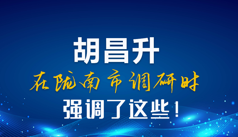 图解|胡昌升在陇南市调研时强调了这些!