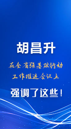 图解|胡昌升在全省强基础行动工作推进会议上强调了这些！
