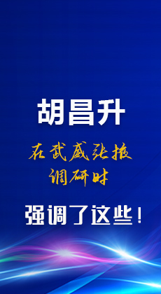 图解|胡昌升在武威张掖调研时强调了这些！