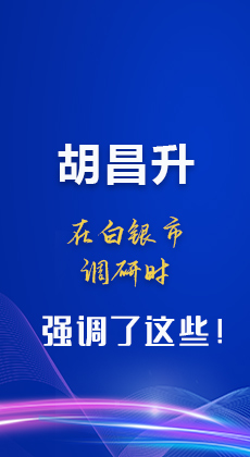 图解|胡昌升在白银市调研时强调了这些！