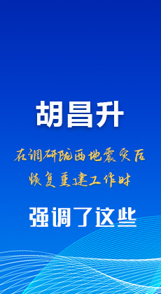 图解|胡昌升在调研陇西地震灾后恢复重建工作时强调了这些