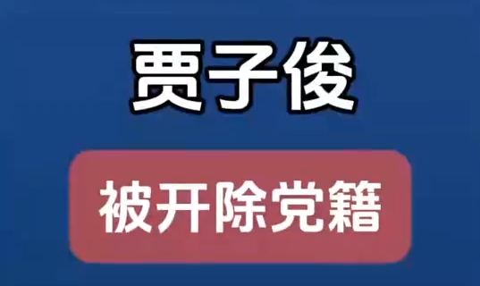 原甘肃省物产集团公司党委书记、董事长贾子俊严重违纪违法被开除党籍