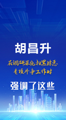 图解|胡昌升在调研深化扫黑除恶专项斗争工作时强调了这些