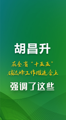 图解|胡昌升在全省“十五五”碳达峰工作推进会上强调了这些