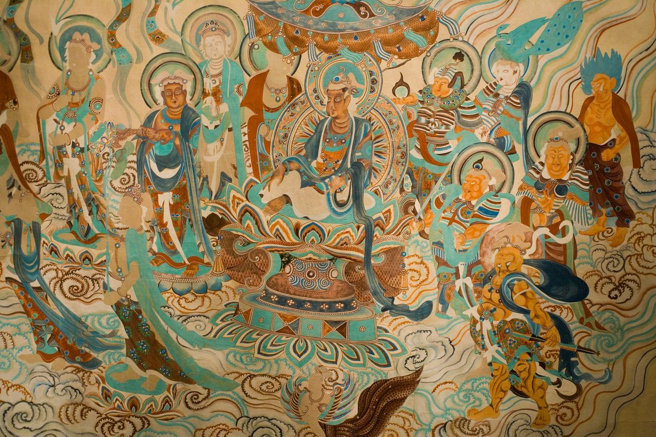 敦煌壁画故,敦煌壁画2,敦煌壁画鱼_大山谷图库