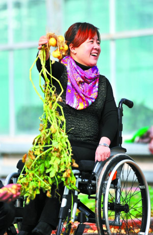 定西:李晓梅轮椅上带动了定西马铃薯产业