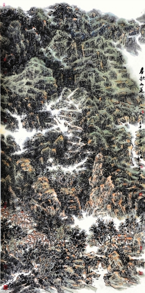 "金色丝路"——甘肃当代山水画十家作品展开展(组图)