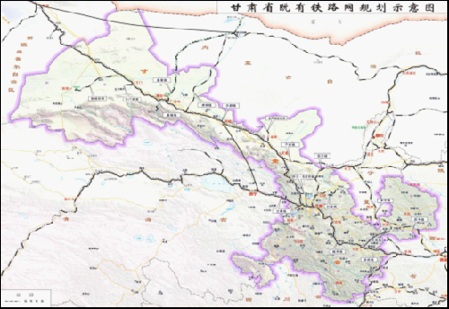 甘肃省火车线路图图片