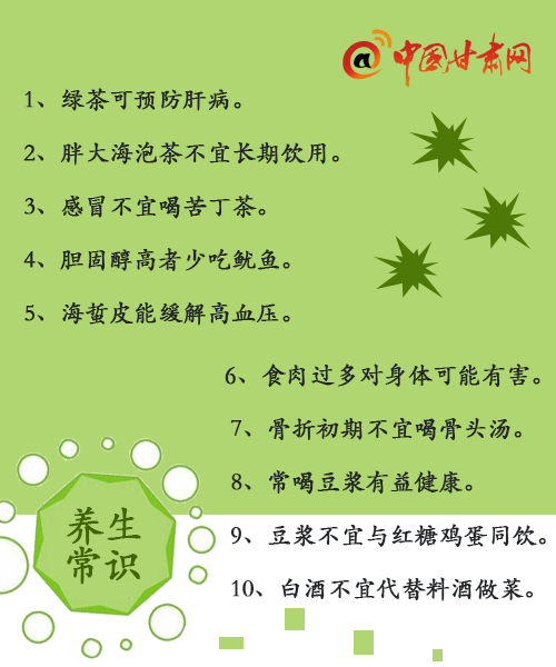 图解100条养生常识值得收藏