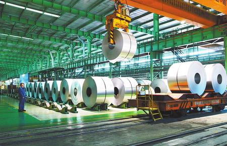 酒钢不锈钢冷轧车间生产线.